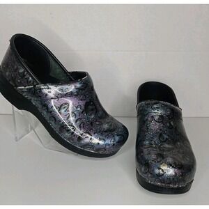 Dansko Pro clogs iridescent bubbles raindrop  EU 38 US 7.5-8 Slip Resistant Work